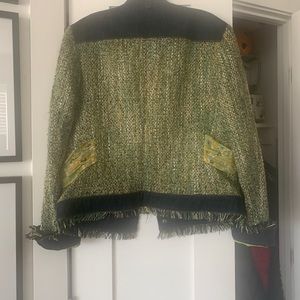 D&G suit jacket / green blue tweed
